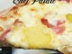 Pizza raclette : crème, fromage, pomme de terre et jambon cru