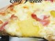 Pizza raclette : crème, fromage, pomme de terre et jambon cru Pizza raclette : crème, fromage, pomme de terre et jambon cru